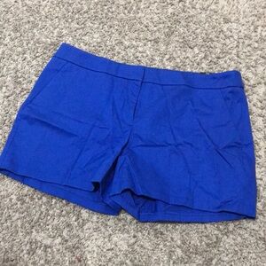 Women's Blue Shorts low rise side and back trouser pockets